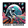 Cosmic Gärtner Astronaut im Blütenreich