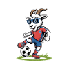 Z Soccer Goat With Sunglasses