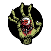Green Zombie Monster Hand with Eye Horror