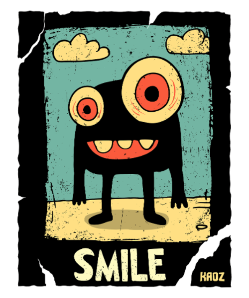One-eyed monster in the sand