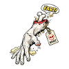 Fart Skeleton Zombie Hand Sticker
