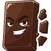 Charming chocolate block with grin