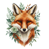 Fuchs im Blütenkranz