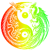 Yin Yang Dragon and Phoenix