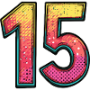 15 Zahl Bunt