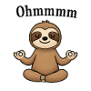 Ohmmmm Yoga Sloth Relaxed Meditating Design