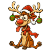 Funny Christmas Reindeer - Merry Christmas