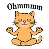 Ohmmmm Yoga Cat Relaxed Meditating Design