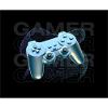 Neonblauer Controller 3D