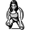 HACKER GIRL - black & white