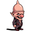 Grinning Goblin in Helmet