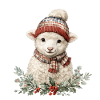 Winter-Schaf mit Schal