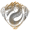 Celestial Dragon Serpent - Cosmic Gold & Silver 