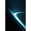 Einsame Gestalt am Neon-Orbitalrand