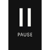 Pause Sign Minimal Black