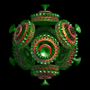 Grünes Fraktal-Kaleidoskop