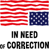 Bisogna di correzione (bandiera USA capovolta)