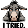 Tired Donkey Illustration