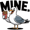Grumpy Seagull with Fries