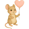 Mouse with heart balloon