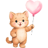 Heart Balloon Cat