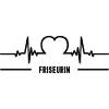 Heartbeat Coiffeur Cœur ECG Coiffeur Femmes