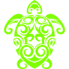 Glowing Turtle Tribal Pattern