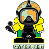 Globe Gas Mask Save the Planet
