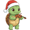 Weihnachtsschildkröten-Tier spielt Geigenkunst