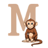 MonkeyM Design mit Großbuchstabe M