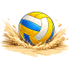 Volleyball im Sand am Strand  
