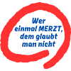 Merzt slogan in the red circle