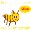 Abeille avec bulle de dialogue