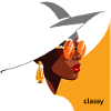 Elegant woman with hat and sunglasses