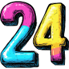 24 Zahl Bunt