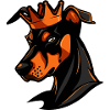 Doberman Hund Krone