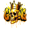 Graffiti Gaming Skull Gold