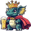 Dinosaur triceratops beer king