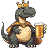 Dinosaur brontosaurus beer king
