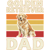 Golden Retriever Dad Retro Motif