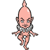 Cute Devil Baby with Collar