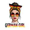 German Girl Flag Sunglasses Illustration