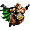 Golden Power Woman Superheldin