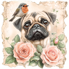 Pug and robin