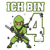 I'm 4 Ninja 4th Birthday Green Karate