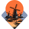 Exotic Windmills Sketch Art