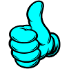 OK Comic Daumenhoch Handsymbol 