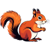 Lively Little Squirrel Woodland Dweller Motif