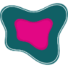 Pink abstraction on a teal background