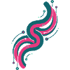 Pink and Blue Colour Wave